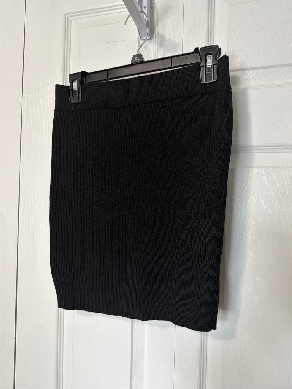 NWT Say What Ribbed Mini Skirt Black Stretch Size Medium